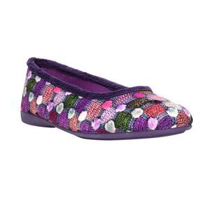 Sleepers Womens/Ladies Samira Ballerina Slippers / Purple